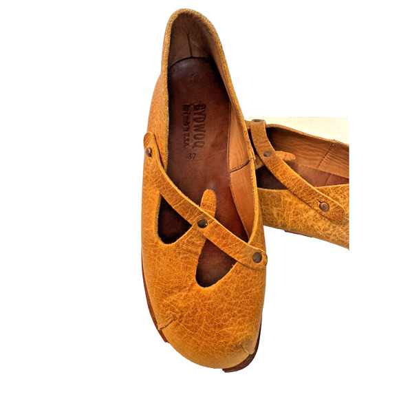 Women's Shoes Size 7/37 Leather Boho CottageCore Trendy Rare Handmade Fairycore - Picture 7 of 8